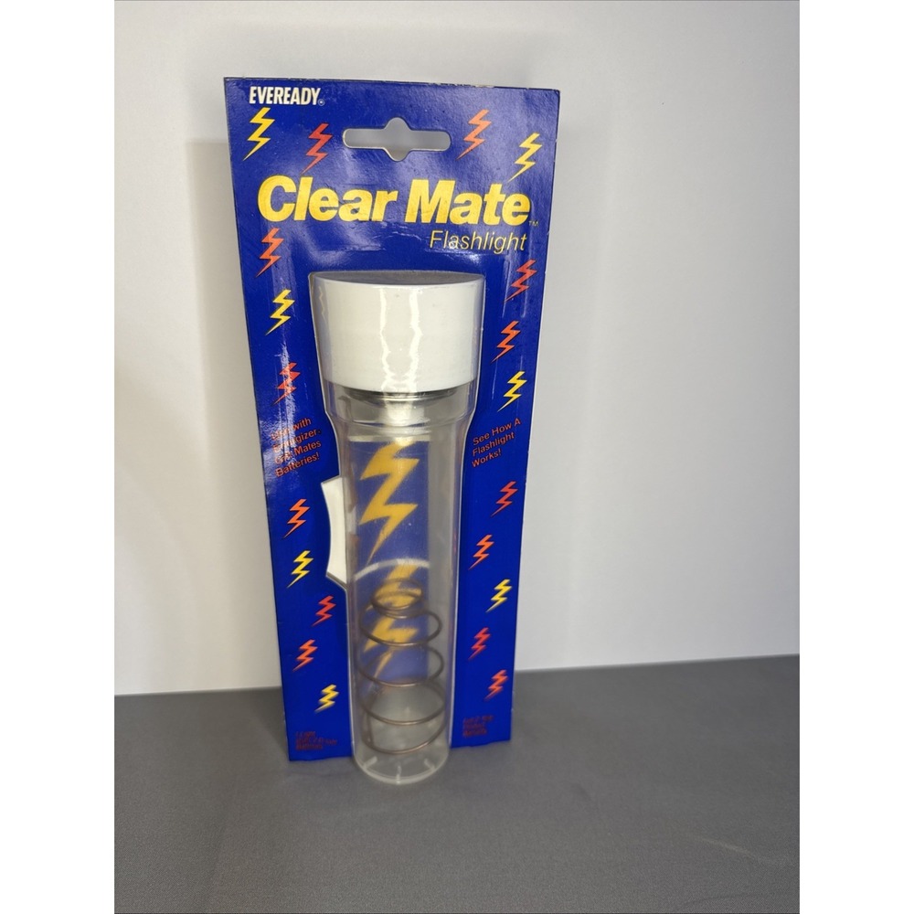 Vintage Eveready‎ Clear Mate Flashlight Unique Sealed Package